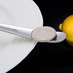 Ensemble de cuillères à fond plat en acier inoxydable, 3 pièces, résistantes à la chaleur, pour servir la soupe aux enfants, lavables au lave-vaisselle, couleur unie - Product Image 3