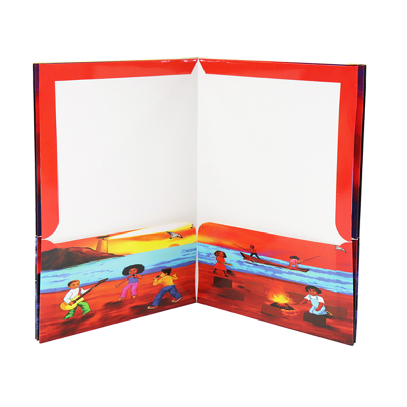 Пользовательская печать вашего художественного образца, китайский поставщик, печать собственного логотипа с размером A4, папка для презентаций на заказ