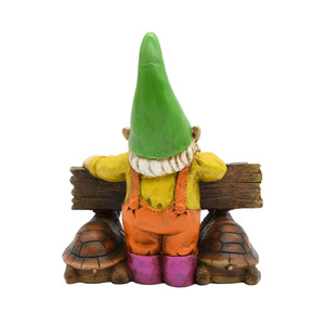 Polyresin souriant grand-père <span class=keywords><strong>jardin</strong></span> nain tenant une pancarte <span class=keywords><strong>de</strong></span> bienvenue - Product Image 2