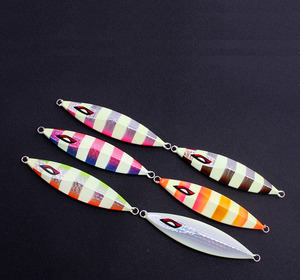 Jig de pêche en métal lumineux/UV chaud 40g 80g 100g 200g 500g 750g 1000g leurres de pêche coulant Simulation yeux gabarits pêche - Product Image 5
