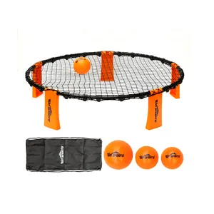 Sport PVC Kunststoff Mini Outdoor Beach Volleyball Spike Ball Smash Ball Spielset mit 3 Bällen für Kits und Erwachsene