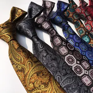 New Style Pasiley Mens Poly Silk Neckties Wholesale Customized Corbatas Para Hombres Cravats Neck Ties For Mens Suit