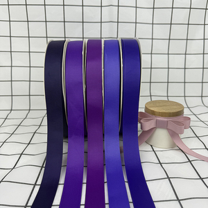 Nastro Grosgrain Personalizzato 100% Poliestere Viola Scuro, Ingrosso, <span class=keywords><strong>da</strong></span> 1/8 a 4 Pollici, Nastro Rigato per Confezioni <span class=keywords><strong>Regalo</strong></span> e Accessori per Capelli - Product Image 1
