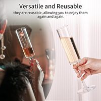Flûtes à champagne en plastique transparent 6OZ en promotion – Verres à cocktail roses pour fêtes
