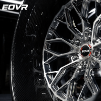 Rines EVOR de Fibra de Carbono Forjada 5x130 5x114.3 de 16 a 26 Pulgadas, Rueda de Aleación Cóncava Profunda para Autos Deportivos de Lujo Urus