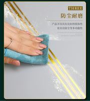 K2005 Magnifique carrelage mural décoratif auto-adhésif, imperméable et résistant à l'usure, pour sol de salon, avec lignes dorées