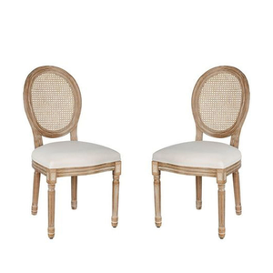 Chaise Louis <span class=keywords><strong>de</strong></span> style antique LUS-A003, alliant dossier en rotin et élégance classique pour des événements intemporels - Product Image 2