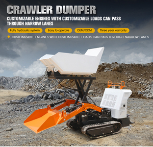 Truk Dumper, tenaga kuda Mini Crawler Dumper model tangan dilacak mesin 500kg peralatan konstruksi efisiensi tinggi - Product Image 4