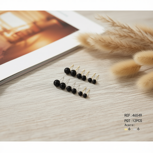 Orecchini a perno Angelina con perle finte in acciaio inossidabile, set da 12 pezzi, gioielli unisex alla moda, regalo di tendenza - Product Image 4