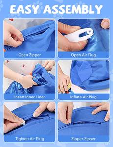 Pelota Gigante para Perros, Pelota de Pastoreo Resistente a Desgarros, Pelota Inflable Grande con Funda y Bomba para Jugar y Hacer Ejercicio - Product Image 5