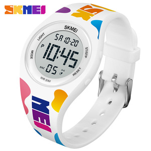 Skmei Digital Watch For Kids Colorful Strap With Pedometer And Alarm Clock Water Resistant 30M Sport Watch - Product Image 1