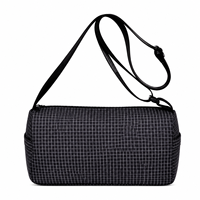 Sac bandoulière minimaliste décontracté beige à motif quadrillé avec sangle réglable pour la vente en gros