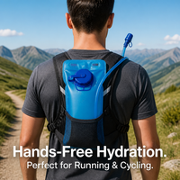 Poche à eau en TPU de qualité alimentaire approuvée par la FDA, 1,5 L, 2 L, 3 L, anti-fuite, pour le VTT, le cyclisme, le marathon, la randonnée, le camping
