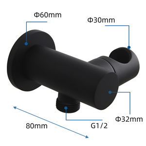 Adjustable Angle Handheld <strong>Shower</strong> <strong>Head</strong> <strong>Bracket</strong> Matte Black Wall Mount Holder Bathroom <strong>Shower</strong> <strong>Bracket</strong> - Product Image 5