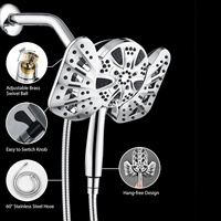 Kit de douche à main magnétique 10 modes avec support, finition chromée, haute pression, débit réglable, filtre pulvérisateur, style américain pour maison et appartement