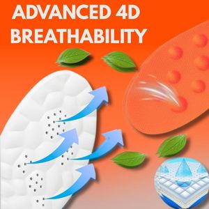 Solette Sportive in <span class=keywords><strong>Memory</strong></span> Foam 4D Cloud Tech, Comode Inserti per <span class=keywords><strong>Scarpe</strong></span>, Suola Flessibile per Massaggio e Posizione, Solette Generose - Product Image 3