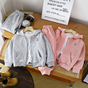 Conjunto de Sudadera con capucha para niños otoño nuevo bebé con capucha Niño algodón chino moda niñas deportes ropa para niños al por mayor - Product Image 2