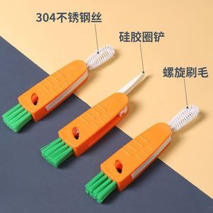 Three In One Cup Cleaning <b>Brush</b> Set For Bottle Lid Straw 360 Degree Clean Plastic Material - Product Image 3