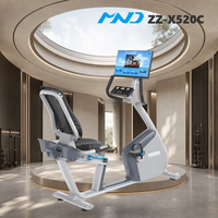 Vélo couché silencieux et élégant avec écran synchronisé, équipement de fitness MND pour clubs de sport et chaînes de salles de sport, fonctionnement silencieux
