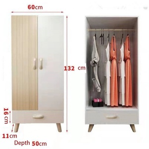 Armario de Madera de Diseño Nuevo para Dormitorio con 2 Puertas, Muebles de Dormitorio, Armarios - Product Image 2