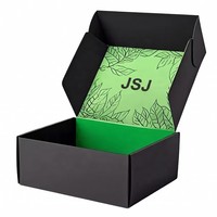 Elegante Caja Negra con Tapa Verde Menta para Empaque y Exhibición de Marcas de Té y Café de Alta Gama
