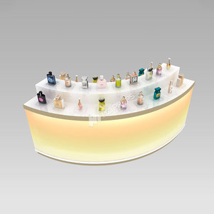 DYaS-RYP-33 cửa hàng hiện đại trưng bày nội thất bằng gỗ trắng mẫu cửa hàng mỹ phẩm giữa đảo Bàn Trưng Bày mỹ phẩm Quầy - Product Image 6