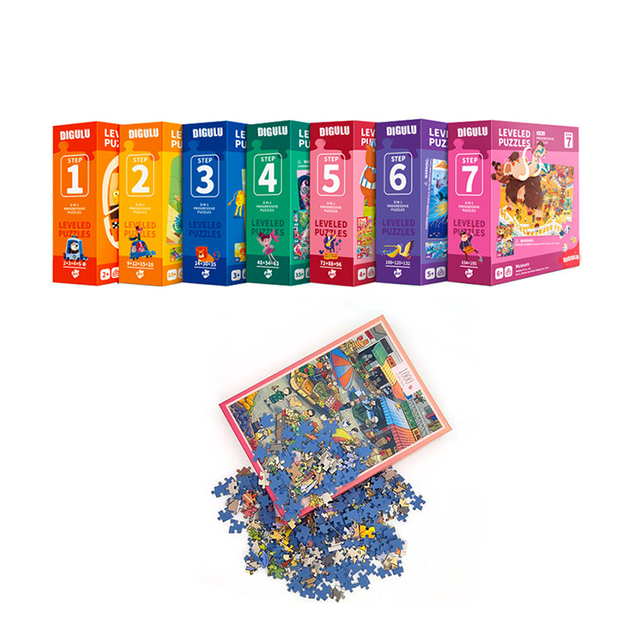 Factory Custom Kid's Children Learning Brain Puzzle 50 60 100 200 Pieces Paper Jigsaw Puzzle for Kids 3-5 Toddlers
