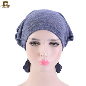 Bonne qualité Juding sur coton Uding femmes Stretch Turban élastique pull-over <span class=keywords><strong>chimio</strong></span> doux bonnet de couchage TJM-231A - Product Image 2
