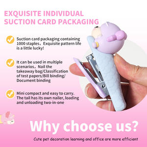 เครื่องเย็บกระดาษนางเงือกน่ารัก + ลวดเย็บกระดาษคอมโบพกพาทนทานใช้ในสำนักงาน/เรียนที่ต้องมี - Product Image 5