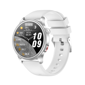<span class=keywords><strong>Smartwatch</strong></span> E300 <span class=keywords><strong>Silver</strong></span> con Schermo AMOLED Rotondo da 1,43 Pollici, Monitoraggio ECG, Fitness Tracker, Frequenza Cardiaca e Pressione Sanguigna - Product Image 6