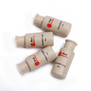 Botellas de Paja Biodegradables Red Doorz de 30 ml para Champú, Gel de Ducha y Acondicionador, Envases para Artículos de Aseo de Hotel - Product Image 5