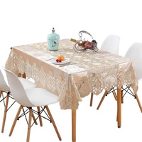 Nappe de table en dentelle de luxe européenne, anti-taches, anti-poussière, pour la table à manger, la table basse, la décoration de la maison