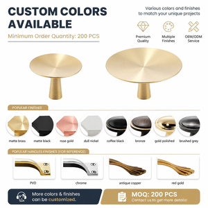 Koppalive Modern Small Concave Disc <strong>Knobs</strong> Solid Brass Durable Cabinet <strong>Door</strong> Drawer <strong>Knob</strong> for <strong>Bedroom</strong> Dresser Kitchen Furniture - Product Image 4