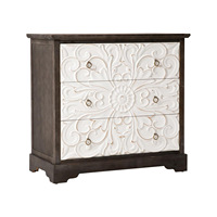 Coiffeuse vintage style ferme, large, sculptée, 3 tiroirs, pieds en forme de gourde, meuble de chambre personnalisé pour maquillage