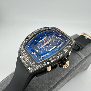 Reloj Mecánico de Lujo con Correa de Caucho y Fibra de Carbono, Cristal de Zafiro, Bisel con Diamantes, Movimiento Automático ETA para Hombre - Product Image 2