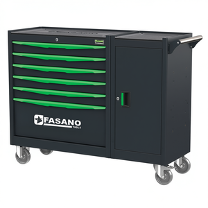 Fasano <b>Tools</b> 6 <b>Drawer</b> Rolling <b>Tool</b> Cabinet With Door And Casters For Auto Repair - Product Image 2