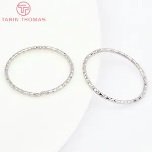 Anillos de latón chapados en oro de 24 quilates de alta calidad al por mayor, anillos de <span class=keywords><strong>salto</strong></span> abiertos en espiral para hacer joyas DIY - Product Image 6