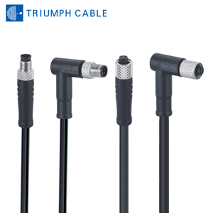 Konektor Sensor Listrik Kustom - Konektor Kabel M12 M8 Male Female Plug Socket 2-8Pin Lurus Bundar untuk Sensor - Product Image 4