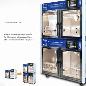 獣医酸素療法ICUケージペット猫ステンレス鋼犬動物獣医クリニックのための集中医療ユニット - Product Image 2