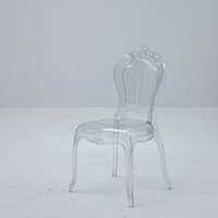 Chaise d'hôtel de mariage en plastique acrylique trône clair bon marché