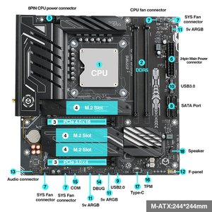 PC de Escritorio I7 DDR5 Completo con Placa Base, Procesador, Doble SATA/NVME M.2, Chipset H55 Integrado - Product Image 3