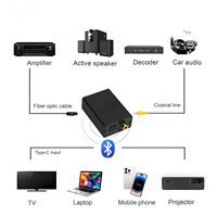 Récepteur audio LE Audio 5.4 avec Aptx Lossless/LDAC avec prise jack 3,5 mm, adaptateur sans fil pour musique pour TV/ordinateur portable/téléphone