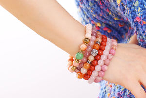 En Stock pierres précieuses naturelles cristal <span class=keywords><strong>de</strong></span> guérison 8mm perles rondes élastique Bracelet réglable pour femmes hommes bracelets <span class=keywords><strong>de</strong></span> Yoga - Product Image 5