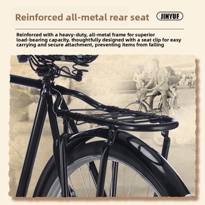 <span class=keywords><strong>Bicicletta</strong></span> Classica Vintage <span class=keywords><strong>da</strong></span> <span class=keywords><strong>28</strong></span> Pollici per Adulti con Telaio in Acciaio al Carbonio Rinforzato e Freni a Barra, Nuovissima, Prodotta in Cina - Product Image 3