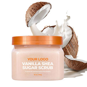Gommage corporel biologique au lait de vanille et à l'arbre à thé avec perle et vitamine E, exfoliant hydratant au parfum frais pour peaux normales - Product Image 4