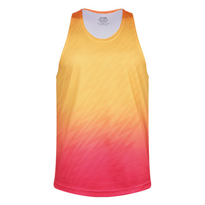 Canotta da Corsa a Basso Prezzo, Asciugatura Rapida, per <span class=keywords><strong>Uomo</strong></span>, Fitness, Body Building, in Poliestere, Colore Sfumato, Sublimazione, <span class=keywords><strong>Canotte</strong></span> da <span class=keywords><strong>Uomo</strong></span> - Product Image 2