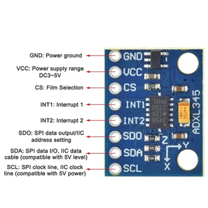 Module de capteur d'accéléromètre ADXL345 pour Klipper Input Shaper Raspberry Pi <span class=keywords><strong>Arduino</strong></span>, pour la calibration des vibrations des imprimantes 3D - Product Image 2
