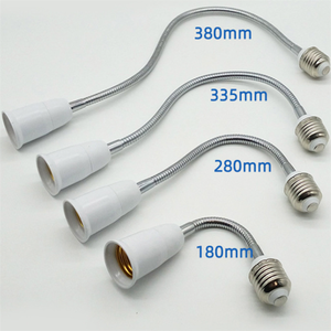 50pcs E27 à E27 <span class=keywords><strong>adaptateur</strong></span> d'extension 16cm 20cm E27 à E26 support de lampe Flexible convertisseur Base prise ampoule LED étendre prise - Product Image 3
