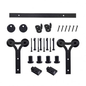 WEKIS Steel/Brass Barn Door Sliding Track System with 5-Year Warranty Modern Design for Bedroom & Garage - Product Image 2