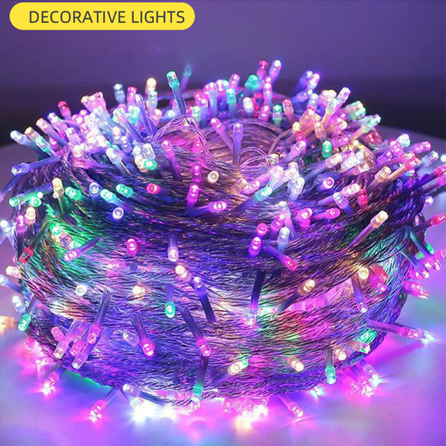 Popular Waterproof Outdoor LED Decorative Lighting String Lights Garden Wedding Christmas Party Curtain Indoor-Use String